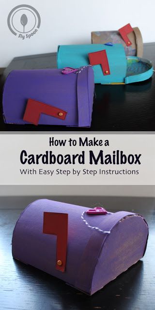 Diy Cardboard Mailbox Ideas, Mail Box Craft, How To Make A Mailbox Out Of Cardboard, How To Make A Cardboard Mailbox Diy, Cardboard Mailbox Diy, Mailbox Out Of Cardboard, Diy Mailbox Ideas For Kids, Cardboard Mailbox Diy Christmas, Community Helpers For Kids