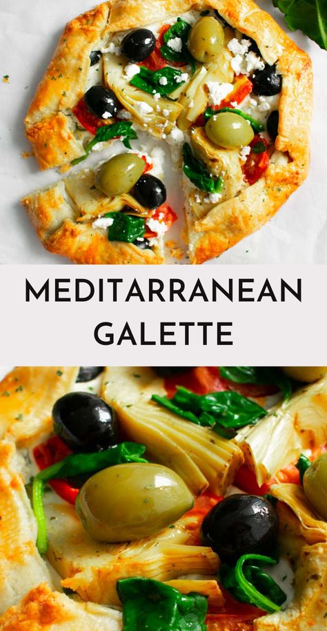 Mediterranean Galette Recipe, Pizza Galette, Tarts Savory, Mediterranean Galette, Keto Galette Crust, Gallette Recipe Puff Pastry, Savory Galette Recipe, Savory Gallette Recipe Easy, Tomato Gallette Recipe