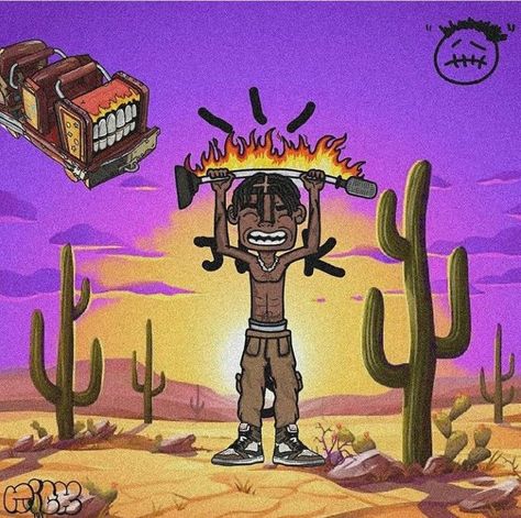 Travis Scott Cartoon, Travis Scott Art, Travis Scott Iphone Wallpaper, Travis Scott Wallpapers, Simpsons Drawings, Album Artwork Cover Art, Travis Scott Astroworld, Hip Hop Artwork, Rapper Art