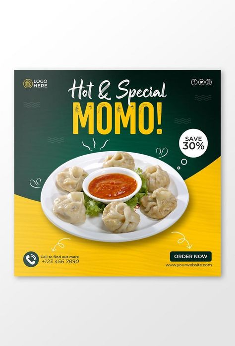 Special Super Momo Social Media Post Template#pikbest#templates Momos Banner Design, Momos Menu Design, Momos Social Media Post, Momos Design, Momos Food, Restaurant Social Media Ideas, Momo Food, Food Banner Design, Food Social Media Post