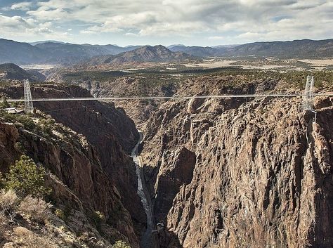 Swing for the horizon on the Royal Rush Skycoaster at Royal Gorge Park in Colorado. | 11 Amusement Rides You Must Go On Before You Die Royal Gorge Bridge, Colorado Attractions, Scary Bridges, Royal Gorge, Zhangjiajie, Shimane, Tottori, Zhuhai, Colorado Vacation