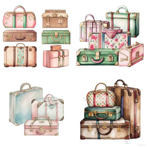 Designer Suitcases, Stationery Journal, Watercolor Border, Nature Watercolor, Clip Art Png, Wreath Watercolor, Watercolor Splash, Art Png, Flower Clipart