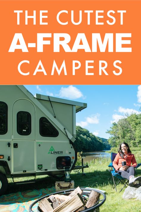 Aliner Campers, Pop Up Campers, Steaming Cup Of Coffee, A Frame Trailer, A Frame Camper, Camper Windows, Buying An Rv, Vintage Campers Trailers, Small Campers