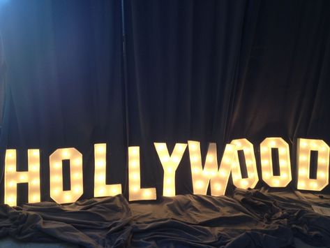 Hollywood Letters, Mystery Party Game, Eclectic Lighting, Hollywood Party Theme, Hollywood Event, Channel Letters, I Love Lamp, Mystery Party, Hollywood Sign