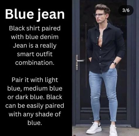 First Date Outfit Men, Date Outfit Men, First Date Outfit, Date Outfit, Smart Outfit, Outfit Combinations, First Date, Blue Denim Jeans, Medium Blue