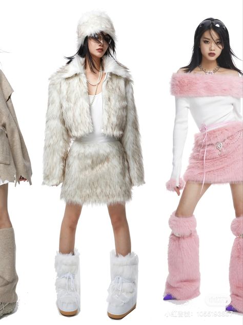 Fur Skirt Outfit, Bratz Inspired Outfits, Fall Wear, Photoshoot Themes, Futuristic Fashion, Fashion 101, Fashion Sewing, Pink Fashion, Fashion Magazine