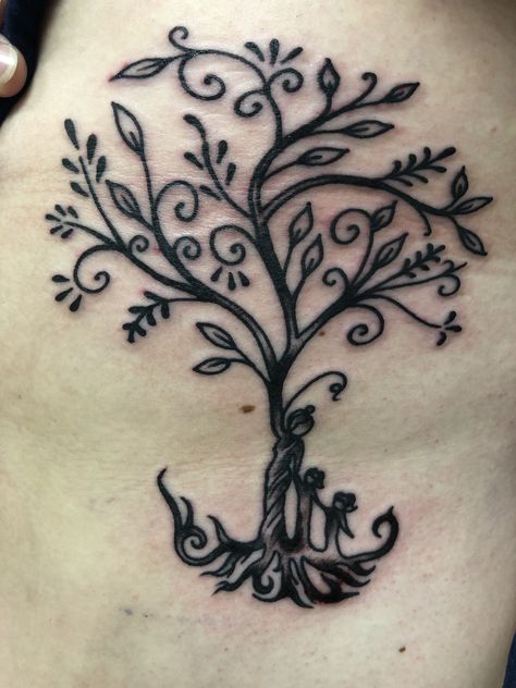 Celtic Knot Tree Of Life Tattoo, Motherhood Tree Of Life Tattoo, Ava Tattoo, Spouse Tattoos, Couple Tattoos Love, Fern Tattoo, Texas Tattoos, Family Tree Tattoo, Remembrance Tattoos