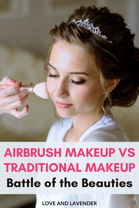 There’s no question that your wedding day is one of the most important days of your life. And when it comes to your makeup, you want to make sure you look absolutely perfect. But with so many options out there, it can be tough to decide which type of makeup is right for you. That's why we decided to make a in-depth comparison about airbrush make up vs traditional make up. Don't miss it here! Makeup Looks No Foundation, Type Of Makeup, Airbrush Make Up, Airbrush Makeup Kit, Traditional Makeup, No Foundation, Moisturizing Foundation, Airbrush Foundation, Makeup Shades