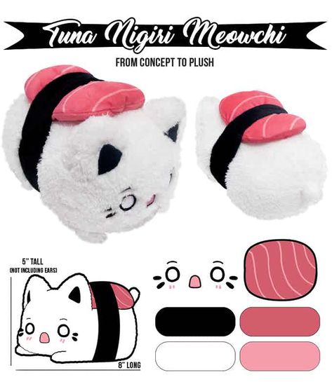 Sushi Meowchi Plush by Tasty Peach Studios — Kickstarter Meowchi Plush, Tasty Peach Studios, Plush Diy, Tasty Peach, Plushies Diy, Vanellope Y Ralph, Diy Plush, Sushi Cat, Special Wallpaper