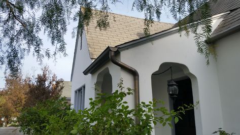 Bonderized Steel, 5 inch Half Round Seamless Gutters with Round Downspouts. - Traditional - Los Angeles - by A Plus Gutter Systems | Houzz Round Downspouts, Seamless Gutters, A Plus, Roof, Angeles, Angel, Outdoor Decor, Los Angeles