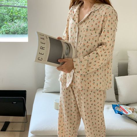 Cottagecore Pajamas, Royalty Dr, Korean Pajamas, Pajamas Aesthetic, Cozy Mood, Comfy Pajamas, Cute Pjs, Pajama Fashion, Cute Sleepwear