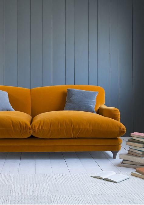 This has some outrageous price tag, but I liked the shape and color, and it fits this board. Orange Pudding, Loaf Sofa, Orange Couch, Orange Sofa, Corner Sofa Set, Orange Velvet, Paint Colour, Contemporary Sofa, Velvet Sofa