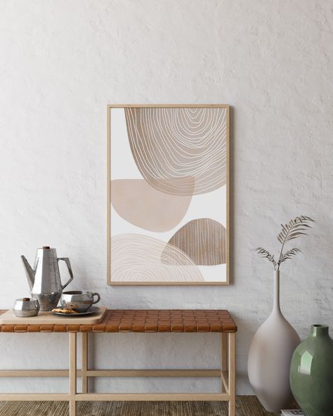 Beige Painting Ideas On Canvas, Scandinavian Art Paintings, Abstract Wall Art Neutral Colors, Scandi Artwork, Nordic Abstract Art, Tech Bedroom, Abstract Beige Art, Scandinavian Paintings, Scandinavian Art Modern