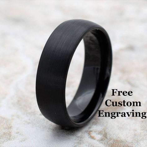 Black Tungsten Carbide Ring, Mens Wedding Bands Black, Black Tungsten Wedding Band, Mens Wedding Bands Tungsten, Black Tungsten Rings, Black Wedding Band, Tungsten Carbide Wedding Bands, Tungsten Wedding Band, Back In Black