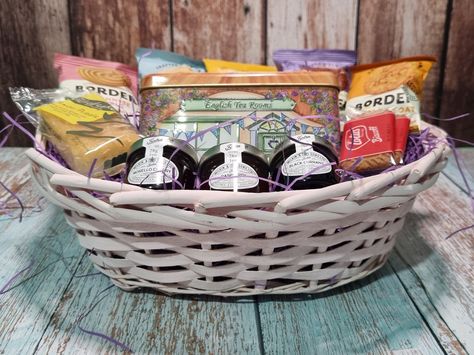 Afternoon Tea Gift Hamper Basket - Biscuits, Tea, Jam, Cake, Gift for mum, Gift for Nan, Gift for Grandad by UltimateGiftHampers on Etsy Luxury Biscuits, Afternoon Tea Hamper, Christmas Afternoon Tea, Viennese Whirls, Jam Cake, Biscoff Biscuits, Hamper Gift Basket, Lemon Drizzle Cake, Oat Crumble