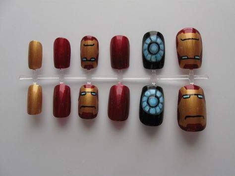 Iron Man Nails i want for the premire of the 3rd Avenger Nails, Iron Man Nails, Dc Nails, Superhero Nails, Comic Nails, Avengers Nails, Marvel Nails, Man Nails, Marvel Jewelry