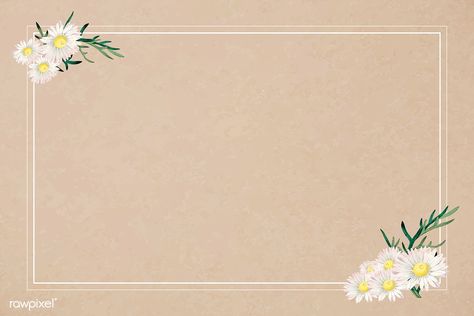 White daisy on a frame on brown background vector | premium image by rawpixel.com Watercolor Pattern Background, Daisy Background, Wallpaper Powerpoint, Background For Powerpoint Presentation, Slide Background, Presentation Backgrounds, Paper Background Design, Background Powerpoint, Powerpoint Background Design