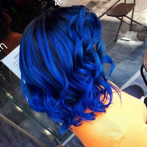 Blue Hair Balayage, Hair Color Ideas Highlights, Electric Blue Hair, Blue Hair Color Ideas, Royal Blue Hair, Blue Hair Highlights, Blue Hair Color, Highlights Ombre, Blue Ombre Hair