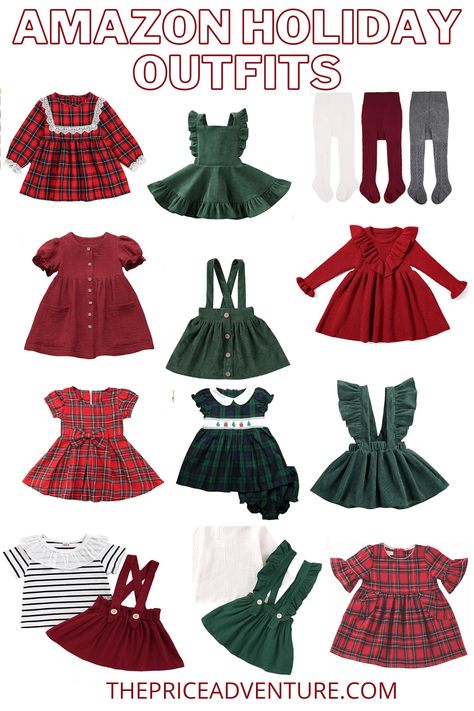 Matching Sister Christmas Outfits, Sibling Santa Photo Outfits, Toddler Christmas Outfit Girl, Toddler Holiday Outfits, Sister Christmas Outfits, Sibling Christmas Outfits, Holiday Card Outfits, Best Amazon Fashion Finds, Toddler Christmas Photos