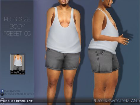 Sims 4 Fat Body Presets, Fat Sims 4 Cc, Sims 4 Body Presets Plus Size, Sims 4 Plus Size Body Presets, Sims Cc Body Presets, High Nostril Piercing, Sims 4 Body Mods, Denim Sweater, Sims 4 Characters