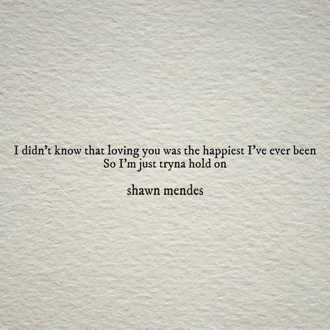 Iconic Shawn Mendes Lyrics on Instagram: “When You’re Gone by Shawn Mendes “I didn't know that loving you was the happiest I've ever been So I'm just tryna hold on” - - - -…” Shawn Mendes When You're Gone, Hold On Shawn Mendes, Hold On Lyrics, Shawn Mendes Song Lyrics, Shawn Mendes Songs, Shawn Mendes Lyrics, Song Lyric Quotes, Loving You, O Love