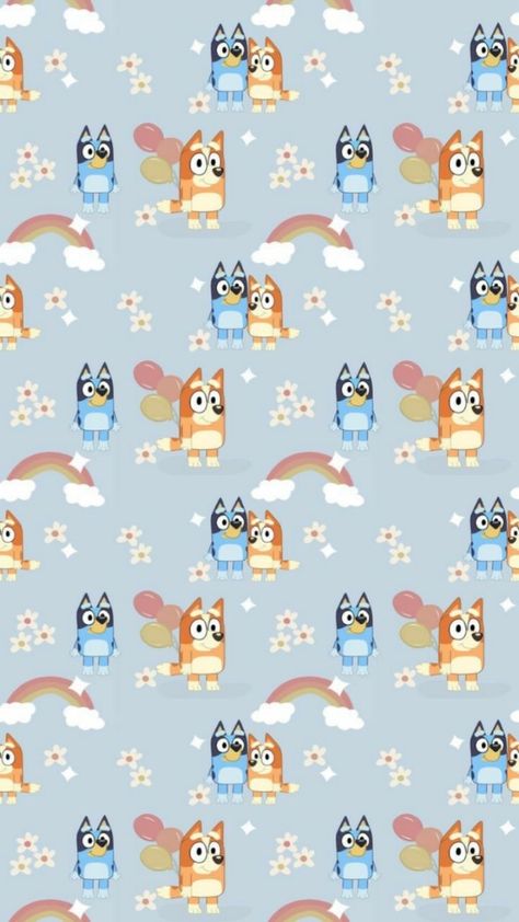 Bluey Lockscreens, Bluey Wallpaper Aesthetic Cute, Bingo Wallpaper, Bingo And Bluey, Bluey Wallpaper, Bluey Y Bingo, Fiesta Bluey, Bingo Bluey, Bluey Family