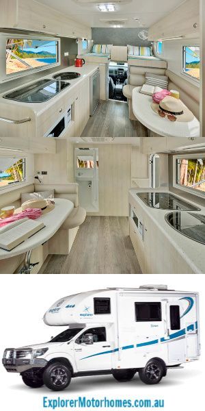 Small Rv Campers Interior, Small Rv Interior, Motorhome Interior Ideas, Motorhomes Interior, 4x4 Motorhome, Small Rv Campers, Kombi Trailer, Toyota Motorhome, Mini Motorhome