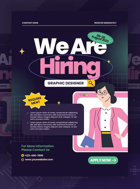 Hiring Poster Creative, We Are Hiring Poster, Beauty Branding Design, Hiring Ad, Charity Poster, Hiring Poster, Recruitment Poster, Pamphlet Design, Business Poster