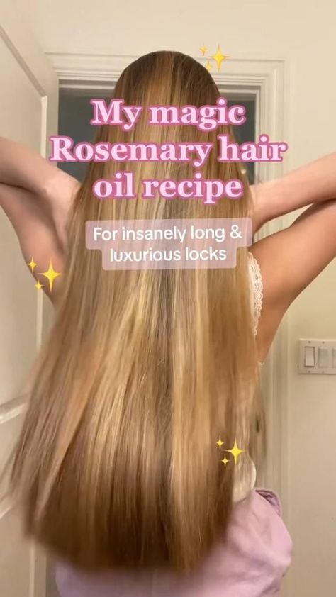 Hair Repair Secrets Hair By Hair, Rosemary Hair Oil, Hair Growth Oil Recipe, Homemade Hair Oil, Hair Oil Recipe, Diy Hair Oil, Rosemary Hair, Healthy Hair Routine, Hair Growth Foods