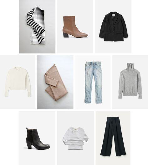 Style Bee - Winter 10x10 - 2018 - RECAP Outfit Challenge, Minimalist Capsule Wardrobe, Winter Capsule Wardrobe, Comfy Chic, Travel Wardrobe, Silk Pants, Closet Fashion, Striped Tee, Style Icon