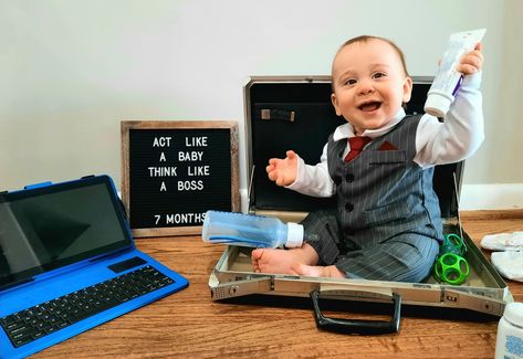 Boss baby 7 month letter board Baby Boss, Baby Letters, Boss Baby, 7 Months, Like A Boss, Letter Board