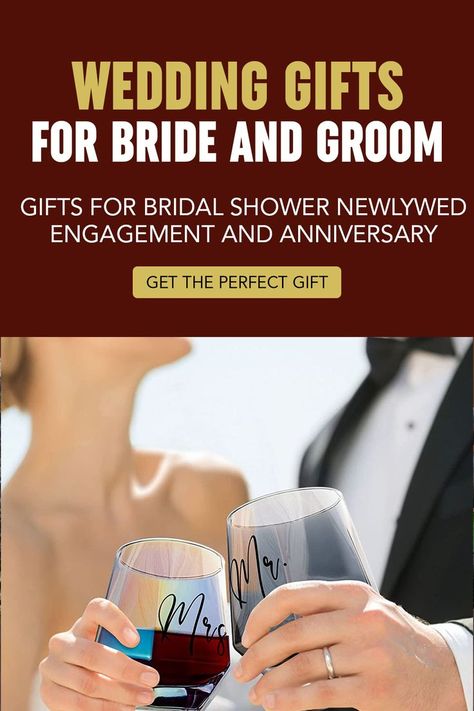 Wine Glasses Gifts for Mr and Mrs, Wedding Gifts for Bride and Groom | Jackie Luck Brand Gifts For Bridal Shower, Gifts For Bride And Groom, Gifts For Bride, Wedding Gifts For Bride And Groom, Groom Gifts, Couples Gifts, Engagement Gifts For Couples, Christmas Gifts For Couples, Bride And Groom Gifts