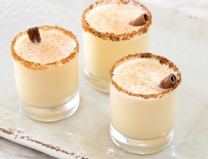 Fireball Eggnog, Rompope Recipe, Almond Cocktails, Christmas Cocktail Recipes, Thanksgiving Cocktail Recipes, Spiked Apple Cider, Pear Vodka, Spiked Eggnog, Cinnamon Whiskey