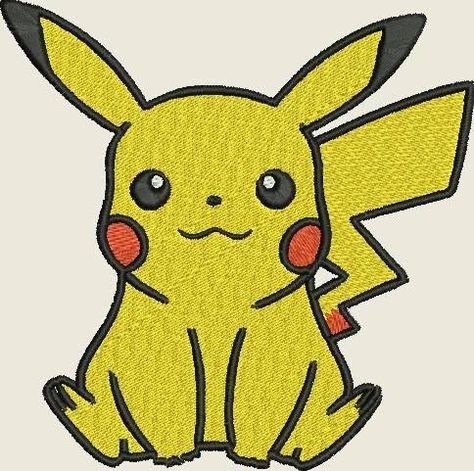 Pikachu Embroidery Design, Embroidery Designs Cartoon, Pokemon Embroidery Designs, Pokemon Embroidery Pattern, Pikachu Embroidery, Nursing Blanket, Cartoon Embroidery Design, Pokemon Embroidery, Embroidery Images