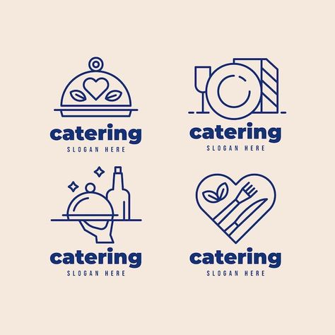 Catering Business Logo, Sewing Business Logo, Resturant Logo, Logo Design Coffee, Free Business Logo, Catering Logo, Catering Design, Food Logo Design Inspiration, Restaurant Business Cards