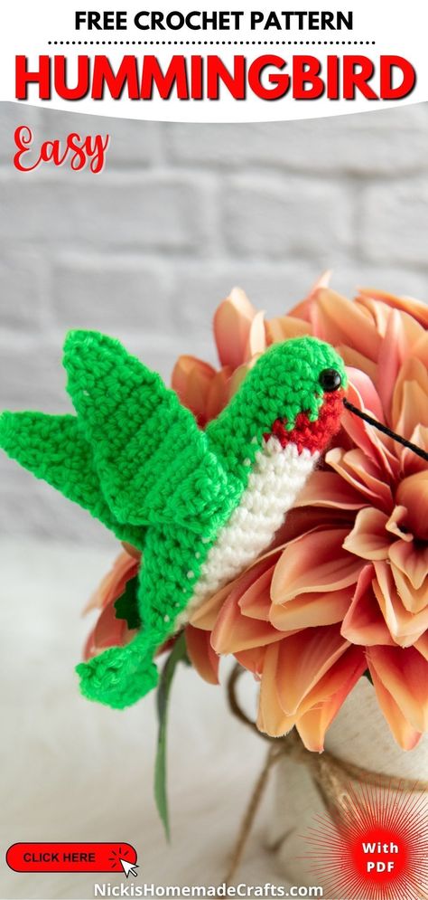 Free Crochet Hummingbird Patterns, Hummingbird Amigurumi Free Pattern, Crochet Hummingbird Applique Free Pattern, Crochet Hummingbird Pattern, Free Hummingbird Crochet Pattern, Crochet Birds Free Pattern Amigurumi, Easy Crochet Birds Free Pattern, Crochet Hummingbird Pattern Free, Free Bird Crochet Pattern