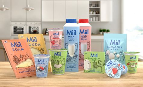 Milk Branding, Prague Photography, Dairy Brands, Milk Products, Drinks Packaging Design, Forest Fruits, Plastic Industry, Sustainable Packaging, Creative Packaging Design