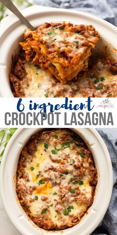 Dinner Recipe Ground Beef, Lasagna Dinner, Ground Beef Crockpot Recipes, Ground Sausage Recipes, Recipe Ground Beef, Crockpot Pasta, Crockpot Meal, Slow Cooker Dinner Recipes, Vegetarian Crockpot Recipes