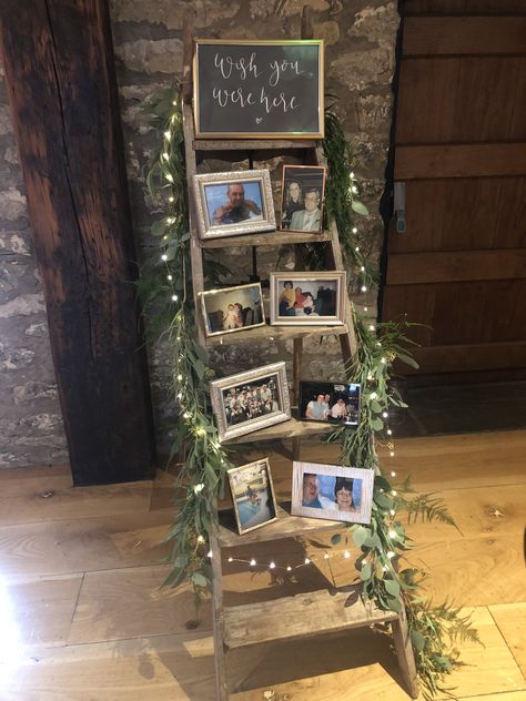 Memory Ladder Wedding, Wedding Ladder Decor, Ladder Wedding, Village Hall Wedding, 2025 Wedding, Legit Work From Home, Future Ideas, Reception Decor, Dreamy Wedding