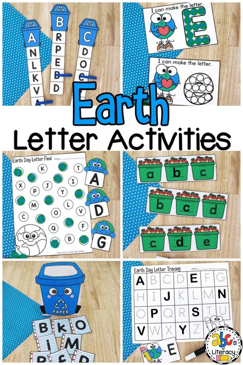 Recycle Games For Preschool, Earth Day Literacy Preschool, Reduce Reuse Recycle Study Creative Curriculum, Earth Math Activities Preschool, Recycling Math Activities For Preschool, Earthday Activity For Kids, Recycling Preschool Activities, Preschool Earth Day Activities, Phonological Awareness Activities Prek