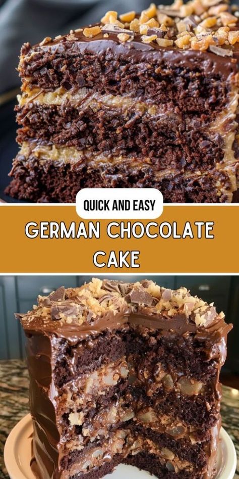 German Chocolate Cake Southern German Chocolate Cake, Easy German Chocolate Cake, German Chocolate Cake Frosting, German Cakes Recipes, Homemade German Chocolate Cake, Chocolate Cake Mix Recipes, German Chocolate Cake Recipe, Batch Baking, German Cake