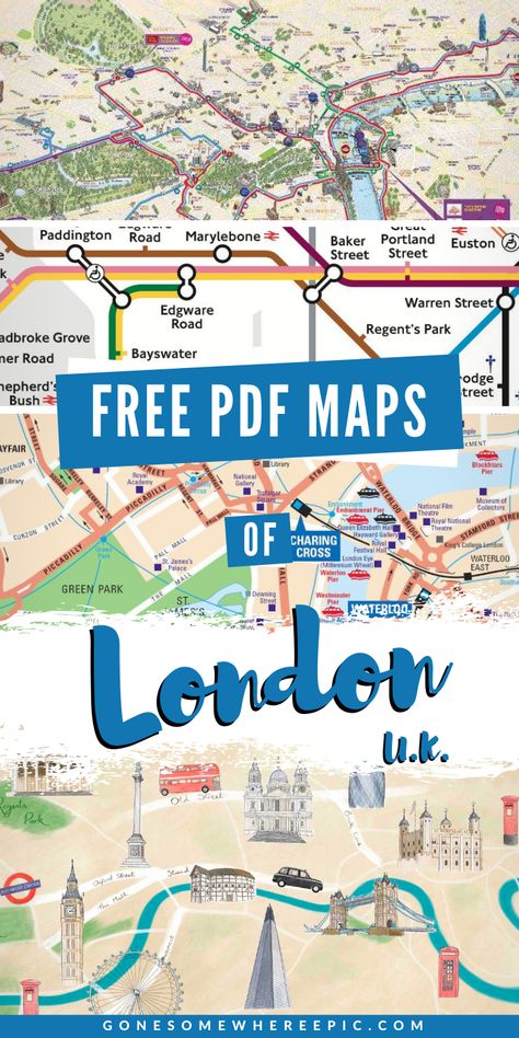 London Maps: Free PDF Downloads - a collection of high quality, free, printable PDF maps for visitors to London, UK. Includes tour guides, public network routes, shopping malls, and more. #travelguide #freemaps #london #londonuk #traveluk #traveleurope #maps #pdmaps London Itinerary Map, Map Of London Neighborhoods, London Zones Map, Maps Of London, London Printables Free, London Walking Tour Map, Map Of London Attractions, London Neighborhoods Map, London Sightseeing Map