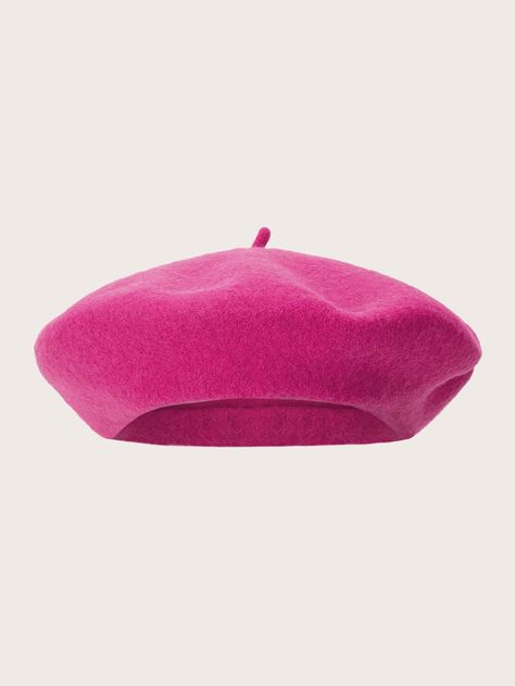 Neon Pink Berets Check out this Neon Pink Berets on Shein and explore more to meet your fashion needs! Pink Beret, Little Misfortune, Beret Cap, Rosa Neon, Barbie Halloween, Fashion Forward Outfits, Berets Cap, Halloween Inspo, Girly Accessories