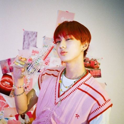 Jungwon Icon, My Angel, Red Hair, I Want, Angel, Magazine, Red, Hair, Pink