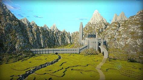 MINECRAFT MIDDLE EARTH Minecraft Server. Its Helms deep!! Minecraft Helms Deep, Helms Deep Minecraft, Minecraft Lord Of The Rings, Lord Of The Rings Minecraft, Lotr Minecraft, Minecraft Middle Earth, Minecraft Landscaping, Castle Wallpaper, Mc Builds