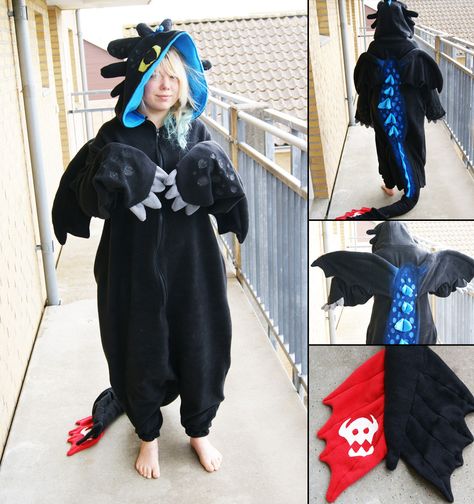 Toothless Dog Costume, Toothless Costume Diy, Toothless And Light Fury Onesie, How To Train Your Dragon Onesie, Kigurumi Fursuit, Toothless Costume, Matching Onesies, Onesie Costumes, Toothless