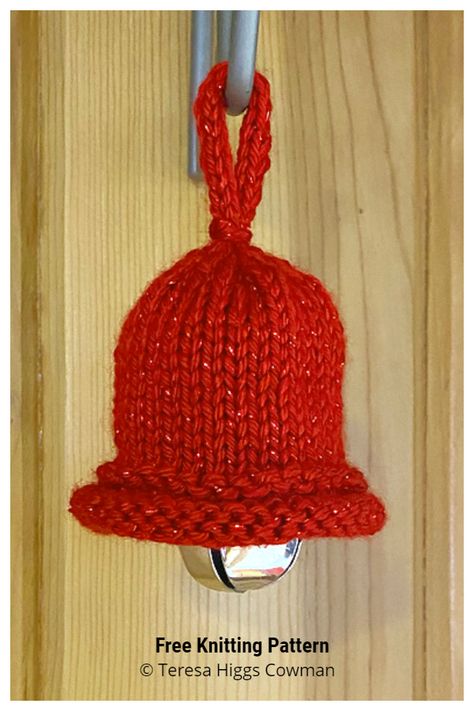 7 Christmas Bell Ornament Free Knitting Patterns & Paid - Knitting Pattern Knitted Christmas Bells Free Pattern, Knitted Bells Pattern, Xmas Knitting, Knitted Christmas Decorations Free, Christmas Bells Decorations, Knitted Christmas Ornaments Free Pattern, Christmas Knitting Patterns Free Xmas, Free Christmas Knitting Patterns, Christmas Toy Knitting Patterns