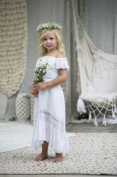 Beach Flower Girls, Beach Flower Girl Dresses, Summer Flower Girl Dresses, Bohemian Flower Girl Dress, Bohemian Flower Girl, Tea Princess, Boho Flower Girl, Beach Wedding Flowers, Wedding Dress Flowy