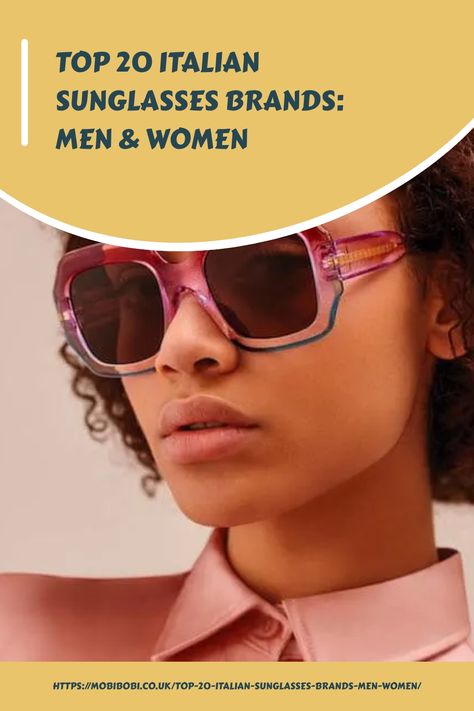 Top 20 Italian sunglasses brands: Men & Women. Woman wearing stylish pink sunglasses. Luxury Tortoiseshell Sunglasses For Summer, Luxury Sunglasses Women 2022, Italian Mobster Sunglasses, Luxury Tortoiseshell Sunglasses With Glass Lenses, Chic Office Wear, Italian Sunglasses, Giorgio Armani Sunglasses, Back To School Fashion, Dolce Gabbana Sunglasses