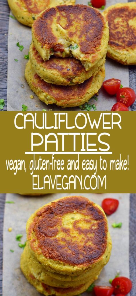 Vegan Cauliflower Fritters, Vegetarian Patty Recipes, Cauliflower Burger Recipes, Vegan Patties Recipe, Veggie Patties Recipe, Cauliflower Burgers, Vegetarian Burger Patties, Homemade Patties, Vegan Burger Patties